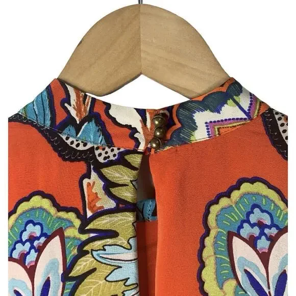 Anthropologie Maeve Larkhill 100% Silk Trapeze Dress Womens Size Small NWT $145 - Picture 13 of 15